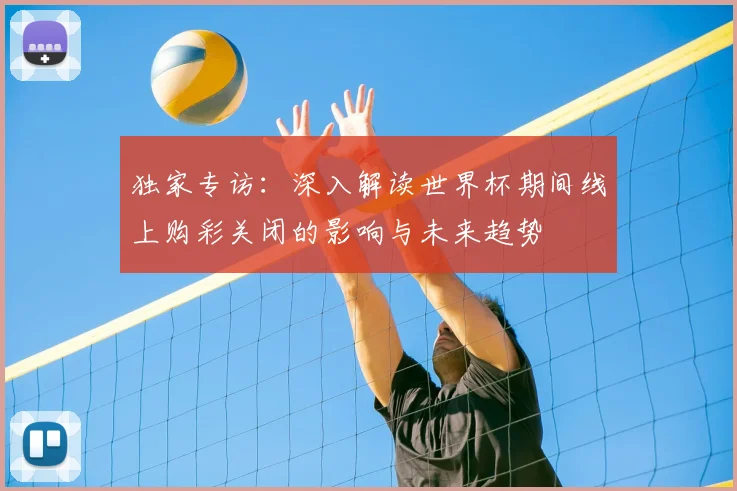 独家专访:深入解读世界杯期间线上购彩关闭的影响与未来趋势